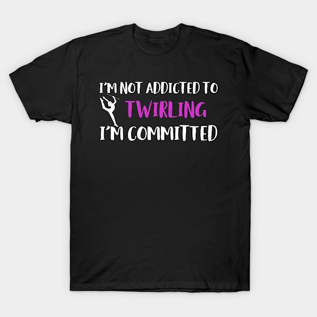 Baton Twirler Committed To Twirling Funny Majorette T-Shirt by Dr_Squirrel